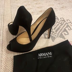 Armani Collezioni black heels - open toe